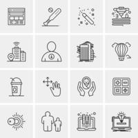 16 Universal Business Icons Vector Creative Icon Illustration to use in web and Mobile Related proje