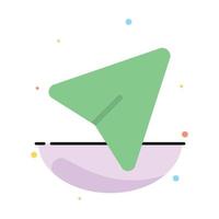 plantilla de icono de color plano abstracto de computadora de pin de flecha vector