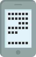 Mobile Education Cell Coding  Flat Color Icon Vector icon banner Template