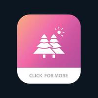 Fir Forest Nature Trees Mobile App Icon Design vector