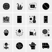 16 iconos universales de negocios vector ilustración de icono creativo para usar en proyectos relacionados con la web y dispositivos móviles