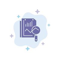 File Static Search Computing Blue Icon on Abstract Cloud Background vector