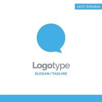 chat instagram interfaz azul sólido logotipo plantilla lugar para eslogan vector