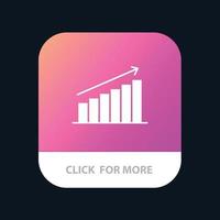 Analysis Chart Analytics Business Graph Market Statistics Mobile App Button Android and IOS Glyph Ve vector