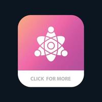 Atom Educate Education Mobile App Button Android and IOS Glyph Version vector