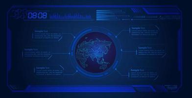 Modern HUD Technology Screen Background vector