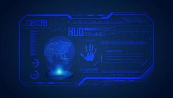 Modern HUD Technology Screen Background vector