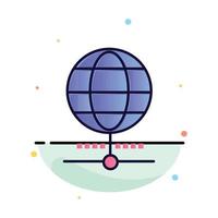 Globe Internet Browser World Abstract Flat Color Icon Template vector