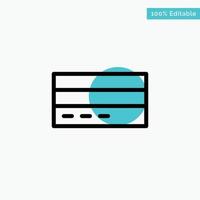 Business Card Credit Finance Interface User turquoise highlight circle point Vector icon