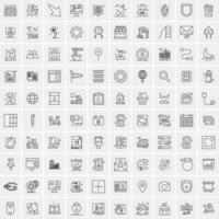 100 Business Icons for web and Print Material vector