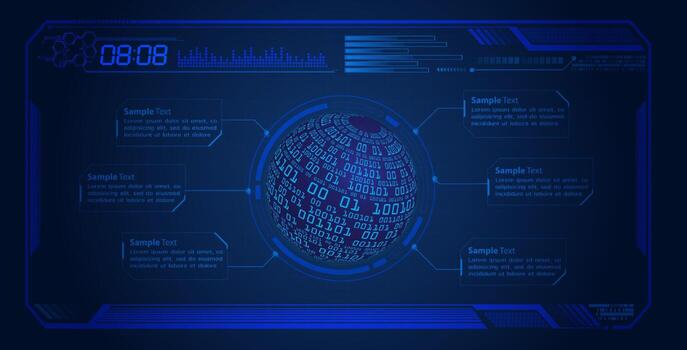 Modern HUD Technology Screen Background vector