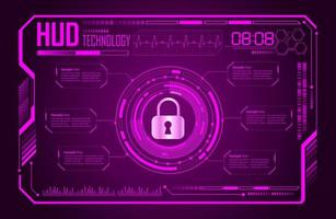 Modern HUD Technology Screen Background vector