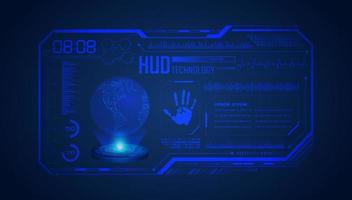 Modern HUD Technology Screen Background vector