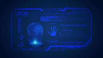 Modern HUD Technology Screen Background vector