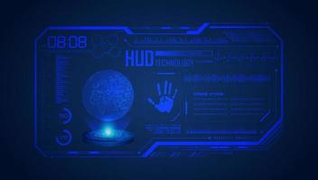 Modern HUD Technology Screen Background vector