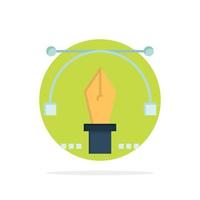 Pen Pencil Text Education Abstract Circle Background Flat color Icon vector