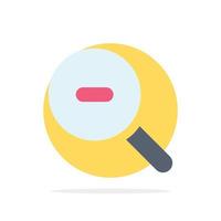 Search Research Zoom Abstract Circle Background Flat color Icon vector