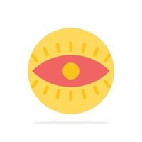 Eye Eyes Watch Design Abstract Circle Background Flat color Icon vector