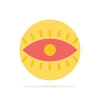 Eye Eyes Watch Design Abstract Circle Background Flat color Icon vector