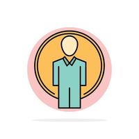 User Id Login Image Abstract Circle Background Flat color Icon vector