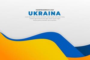 asombroso fondo de diseño del día de la independencia de ucrania con vector de bandera ondulada. vector de diseño del día de la unidad de ucrania