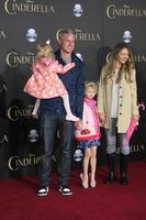 LOS ANGELES, MAR 1 - Eric Dane, Rebecca Gayheart, daughters at the Cinderella World Premiere at the El Capitan Theater on March 1, 2015 in Los Angeles, CA photo