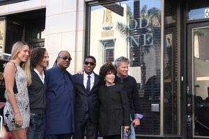 LOS ANGELES, OCT 10 - Colbie Caillat, Kenny G, Stevie Wonder, Kenny Babyface Edmonds, Carole Bayer Sager, David Foster at the Kenny Babyface Edmonds Hollywood Walk of Fame Star Ceremony at Hollywood Boulevard on October 10, 2013 in Los Angeles, CA photo