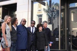 los angeles, 10 de oct - colbie caillat, kenny g, stevie wonder, kenny babyface edmonds, carole bayer sager, david foster en la ceremonia de la estrella del paseo de la fama de kenny babyface edmonds hollywood en hollywood boulevard el 10 de octubre de 2013 en los angeles, ca foto