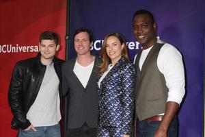 LOS ANGELES, JAN 19 - Kevin BIgley, Bob Fisher, Jessica McNamee, Kevin Daniels at the NBC TCA Winter 2014 Press Tour at Langham Huntington Hotel on January 19, 2014 in Pasadena, CA photo