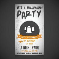 Its a Halloween party invitation card design vector