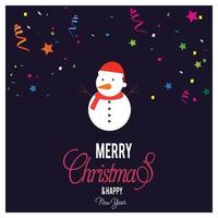 Christmas card with creative design and typography vector