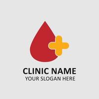 Medical logo design with typography vector