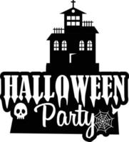 Halloween design with typography and white background vector vector illustration