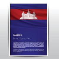 vector de diseño de bandera de camboya