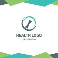 Health logo design with typography vector