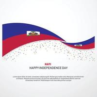 Haiti Happy independence day Background vector