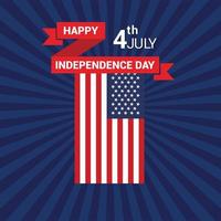 USA Independence day design card vector