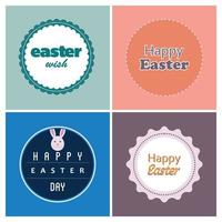 Happy Easter day card with creative design typography and light theme vector