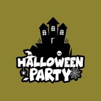 Halloween design with typography and light background vector