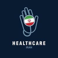 Health care logo with country flag design vector