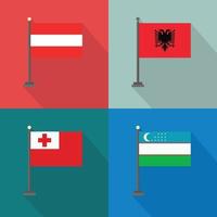 World country flags design vector