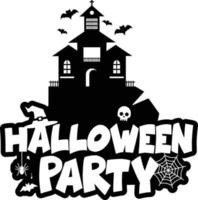 Halloween design with typography and white background vector vector illustration