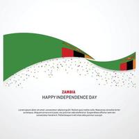 Zambia Happy independence day Background vector