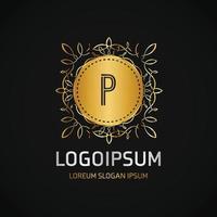 diseño de logotipo alfabético con diseño elegante y tipografía vectorial vector