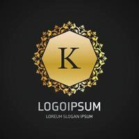 Alphabetic logo design with elegent design and typography vector