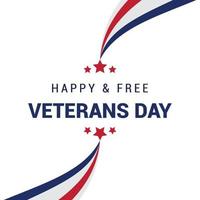 Happy Veterans day design with typography vector