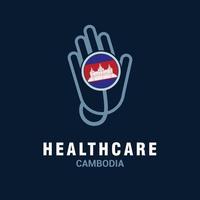 Health care logo with country flag design vector