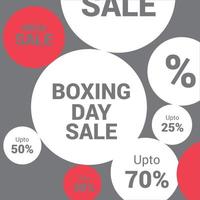 Boxing day sale card with elegent design vector