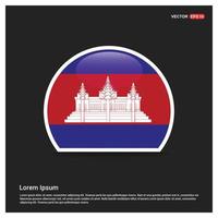 vector de diseño de bandera de camboya
