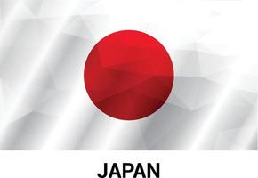 Japan flag design vector